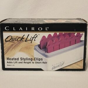 NIB/Open Box Vintage Clairol Quick Lift Heated Styling Clips Model L-12 90s